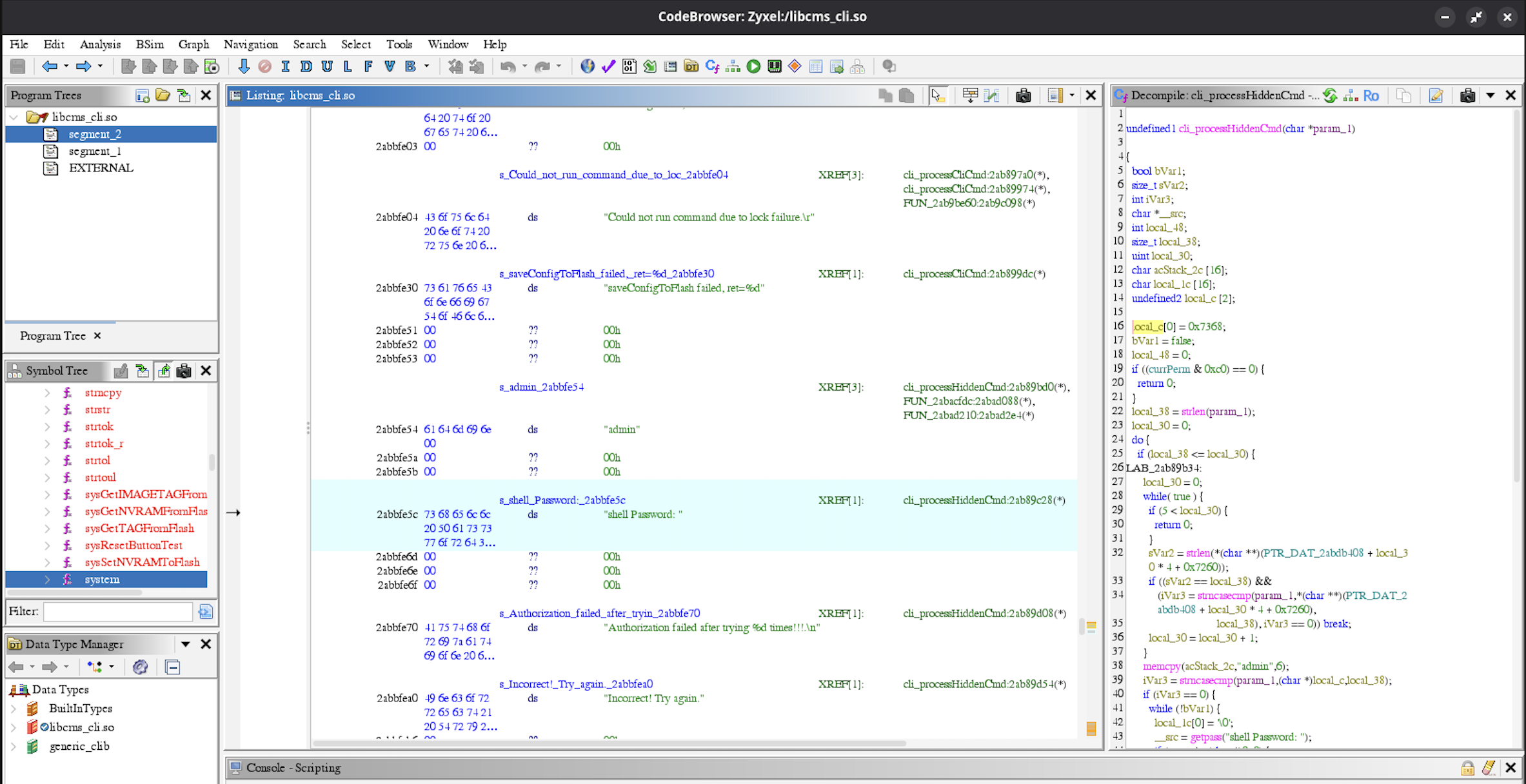 Xrefs to cli_processHiddenCmd